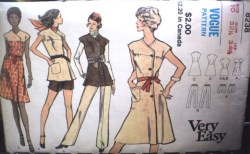 8238 VOGUE SIDE WRAP DRESS LENGTHS,TUNIC,PANTS,SHORTS PATTERN 10